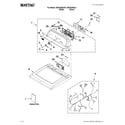 Maytag MGDX500XW1 top and console parts diagram