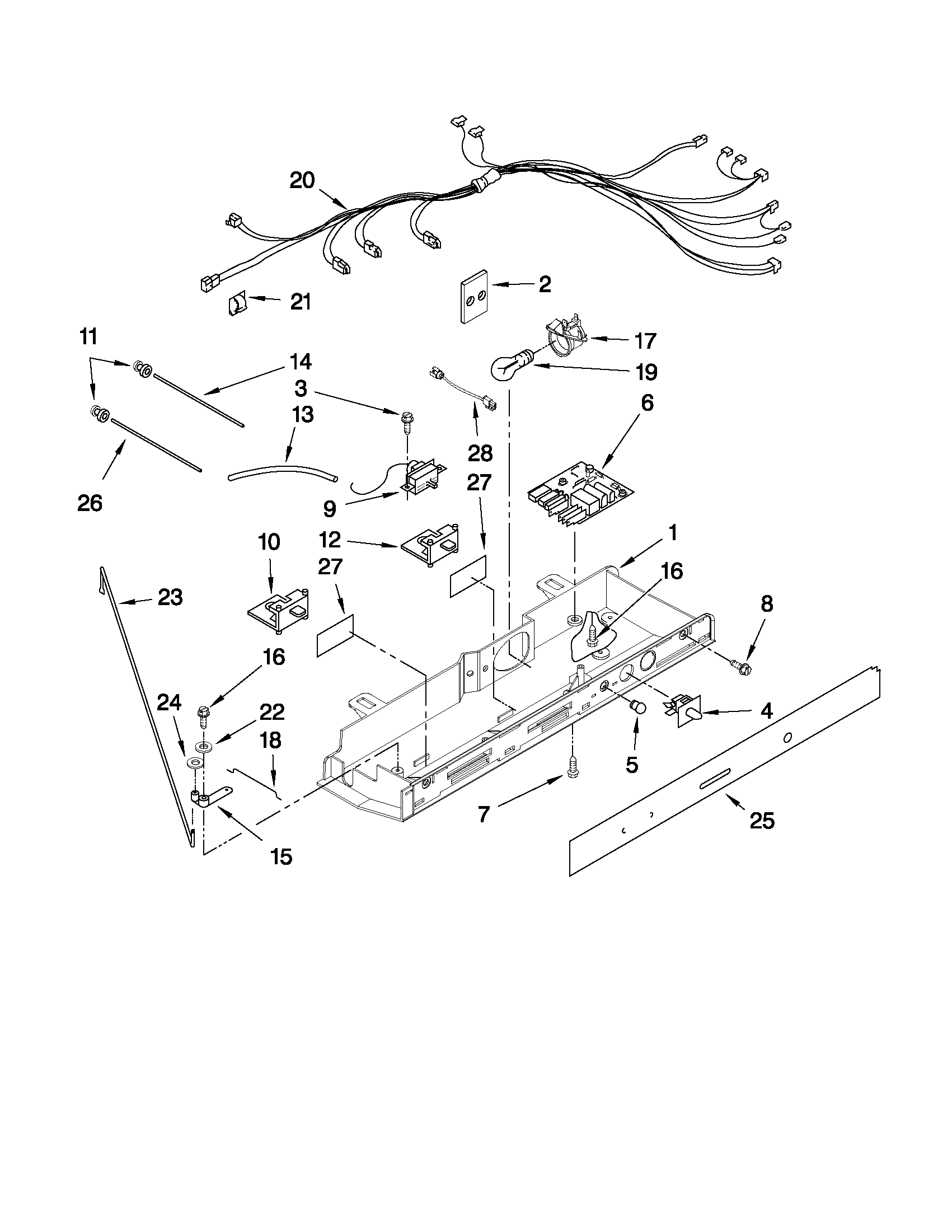 Whirlpool ED5LHAXWS06 control parts diagram