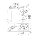 KitchenAid KUDE60FXBL2 pump, washarm and motor parts diagram