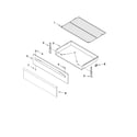 Whirlpool WFG374LVB2 drawer & broiler parts diagram