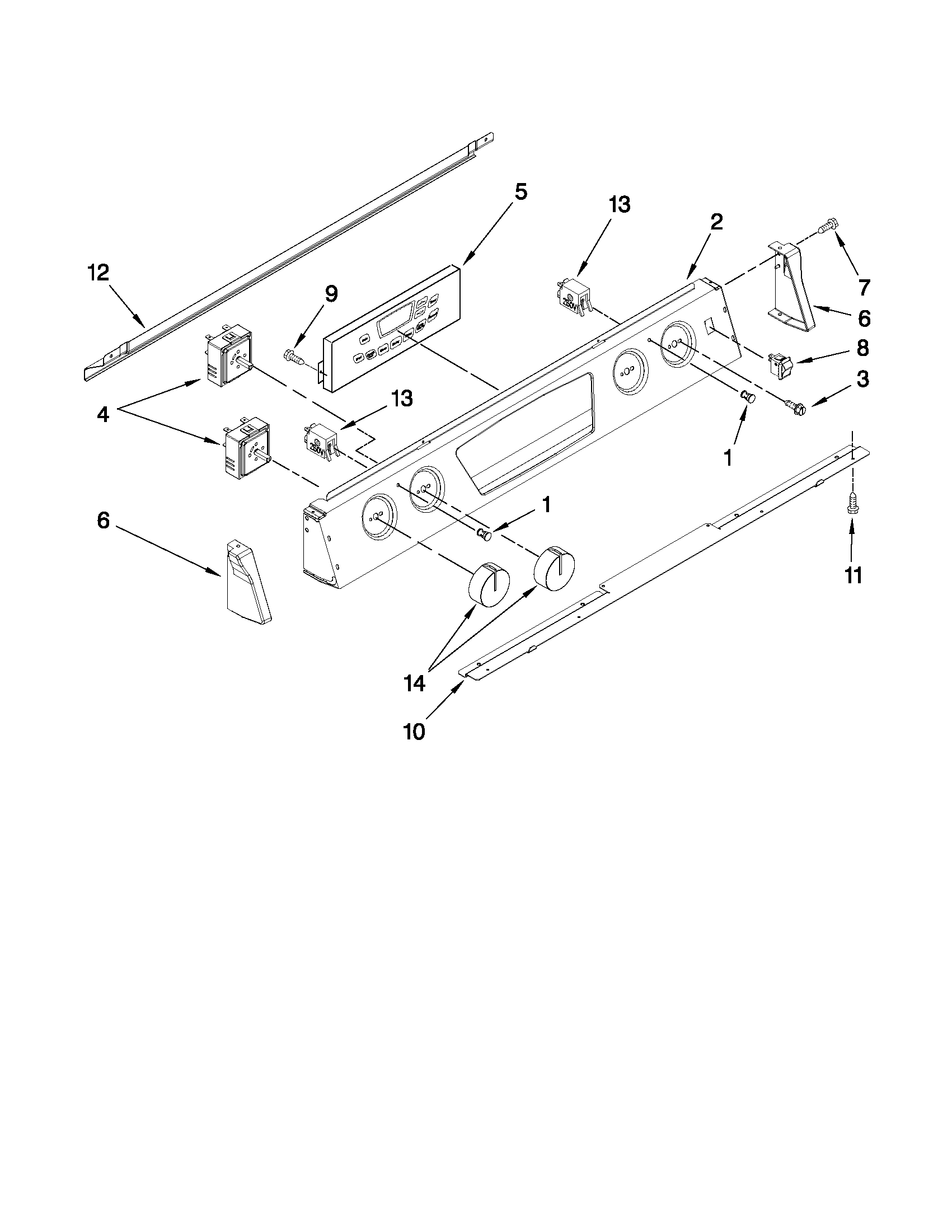 Ikea YISE630VS12 control panel parts diagram