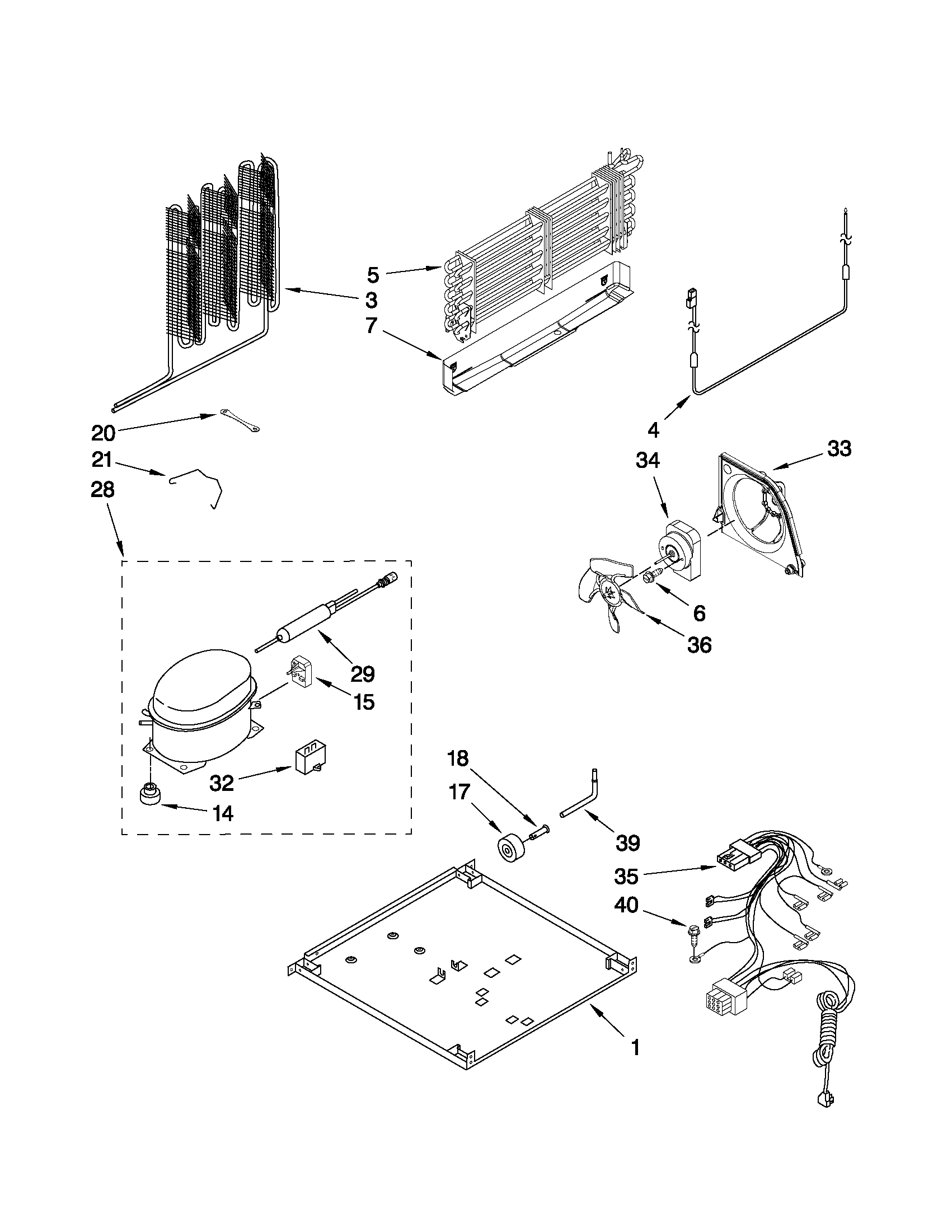 Whirlpool WRT5L1SMYW00 unit parts diagram