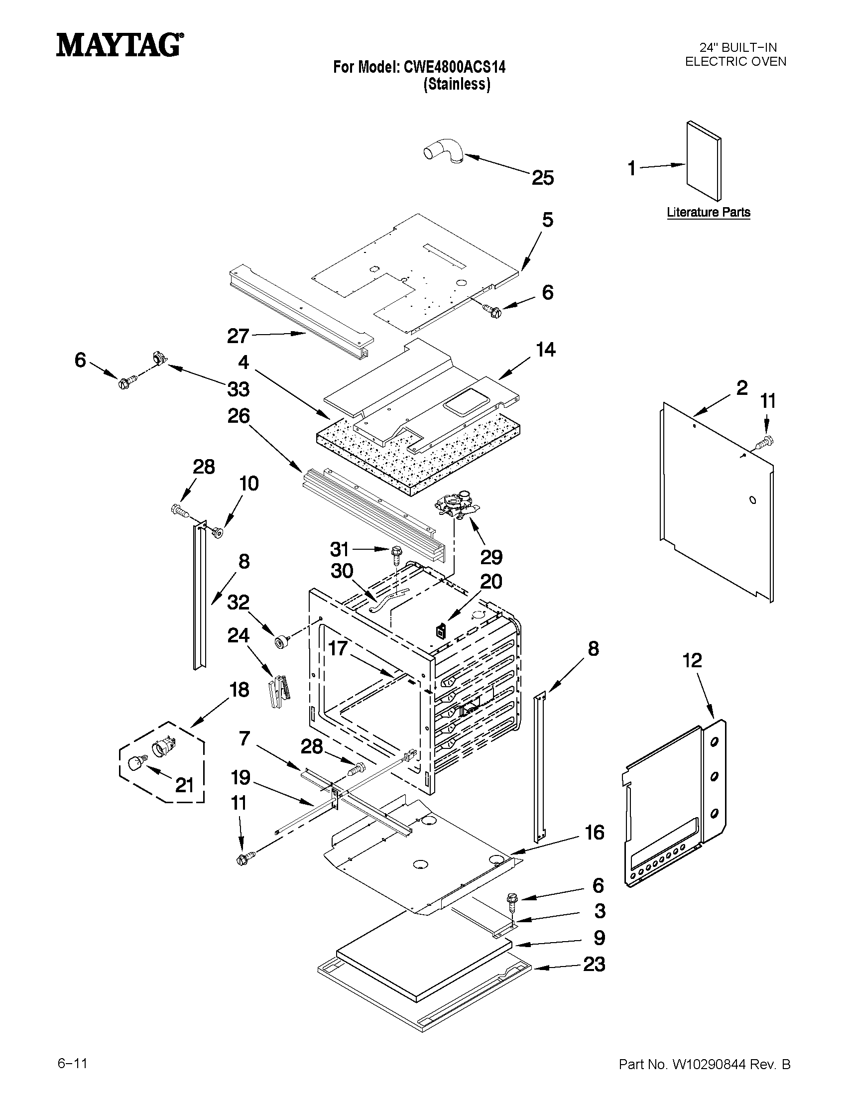 Maytag CWE4800ACS14 oven parts diagram