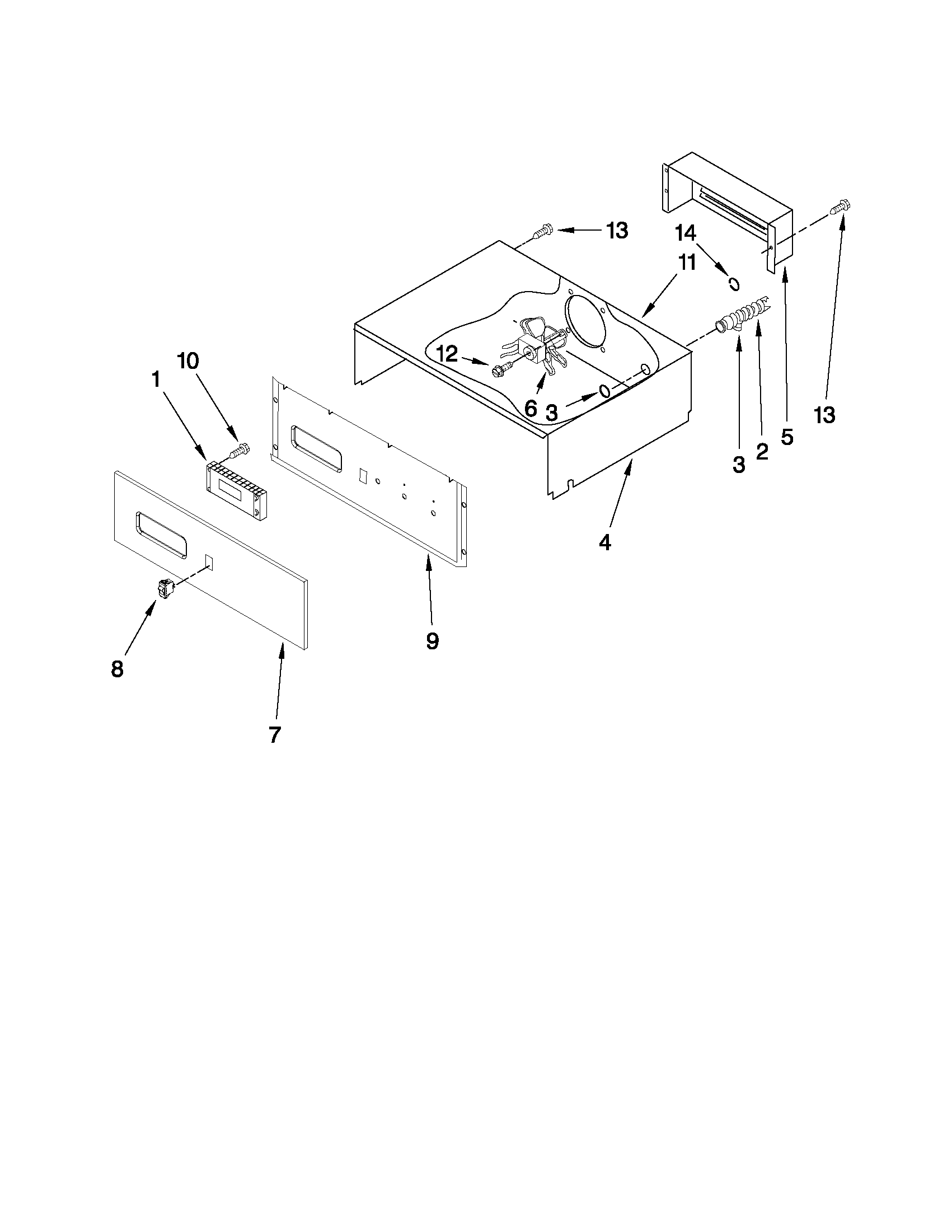 Maytag CWE4800ACS14 control panel parts diagram