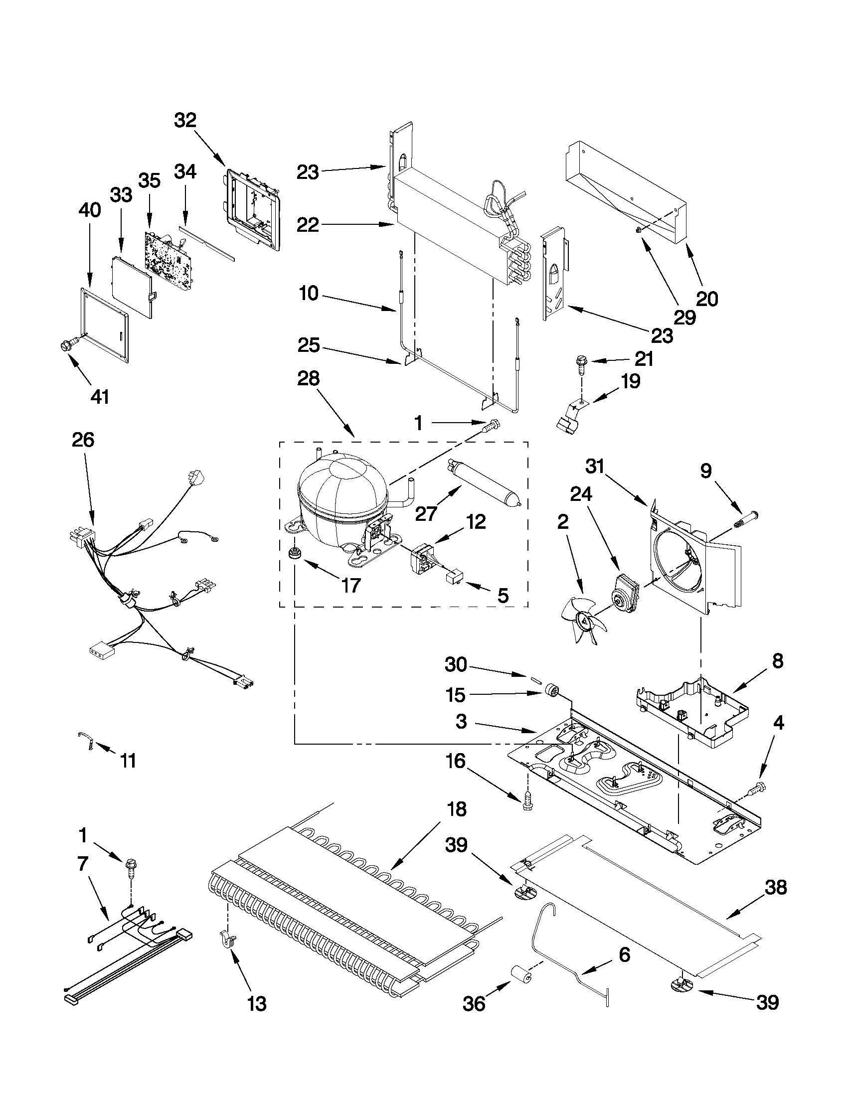 Jenn-Air JFC2089WTB4 unit parts diagram