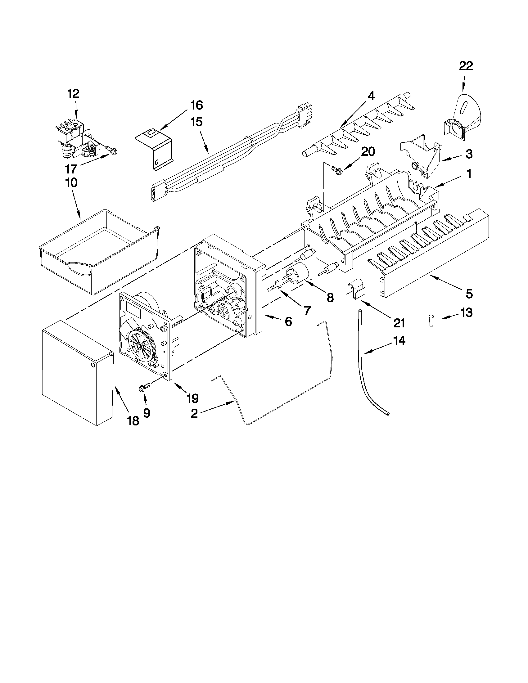 Jenn-Air JFC2089WTB4 icemaker parts diagram