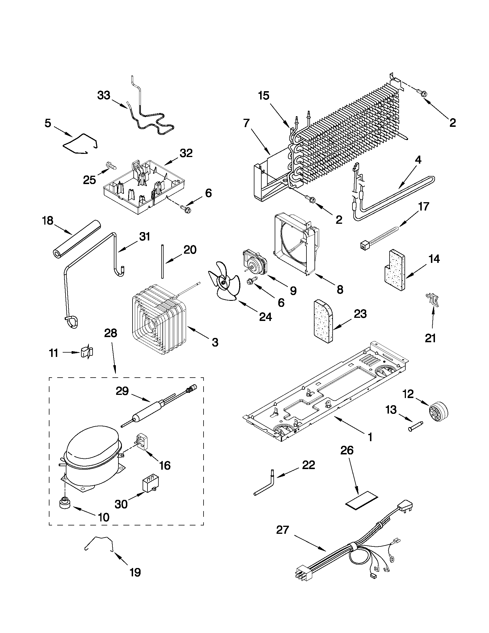 Amana A8RXNGMWB02 unit parts diagram
