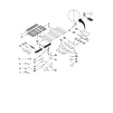 KitchenAid KBNU487TSS00 burners, grates, and lights parts diagram