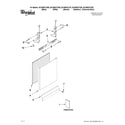 Whirlpool DU1055XTVS8 door and panel parts diagram