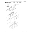 KitchenAid KUDE20FXWH3 door and panel parts diagram