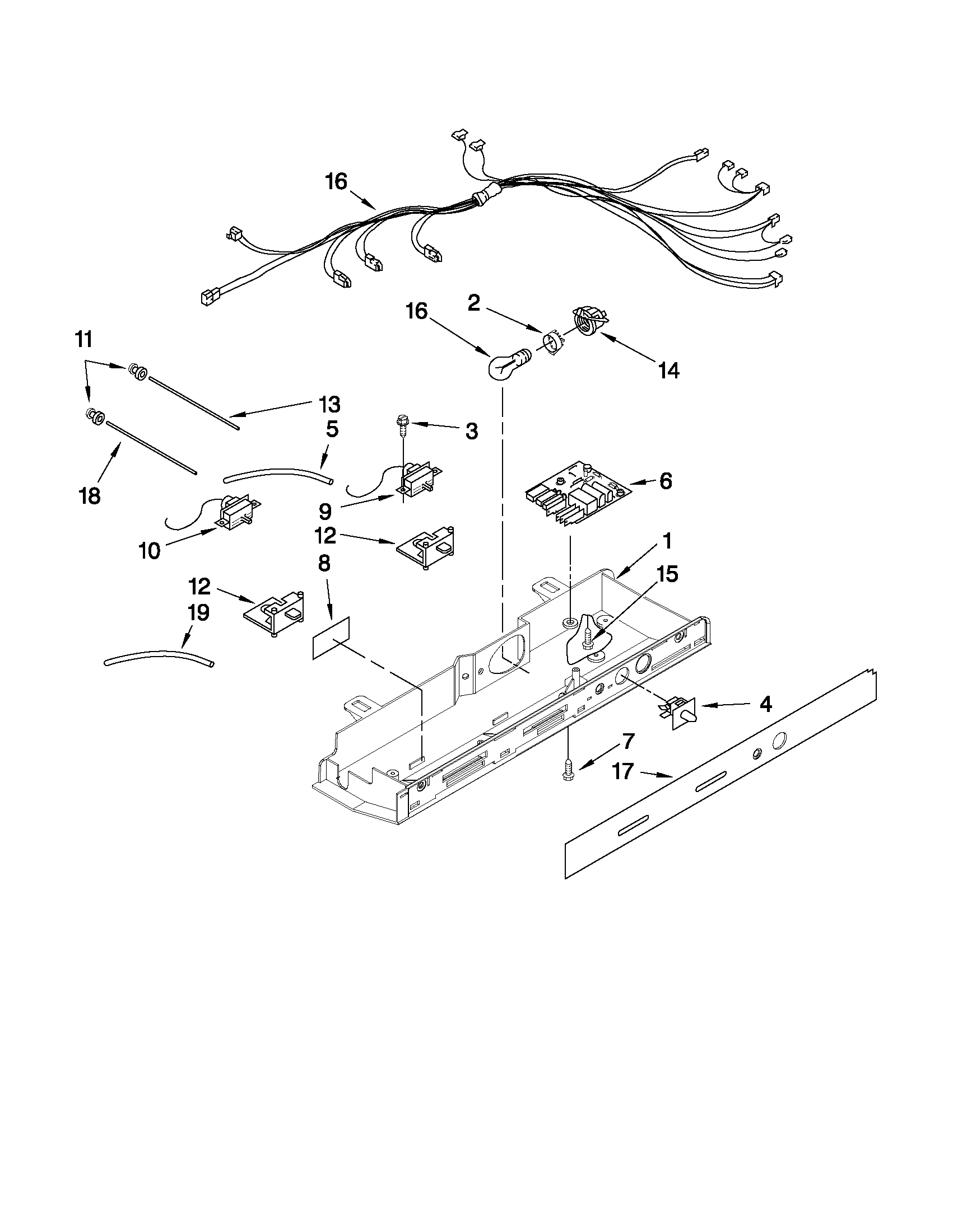 Whirlpool BRS70FRANA01 control parts diagram