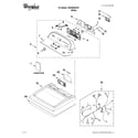 Whirlpool WGD5550XW1 top and console parts diagram