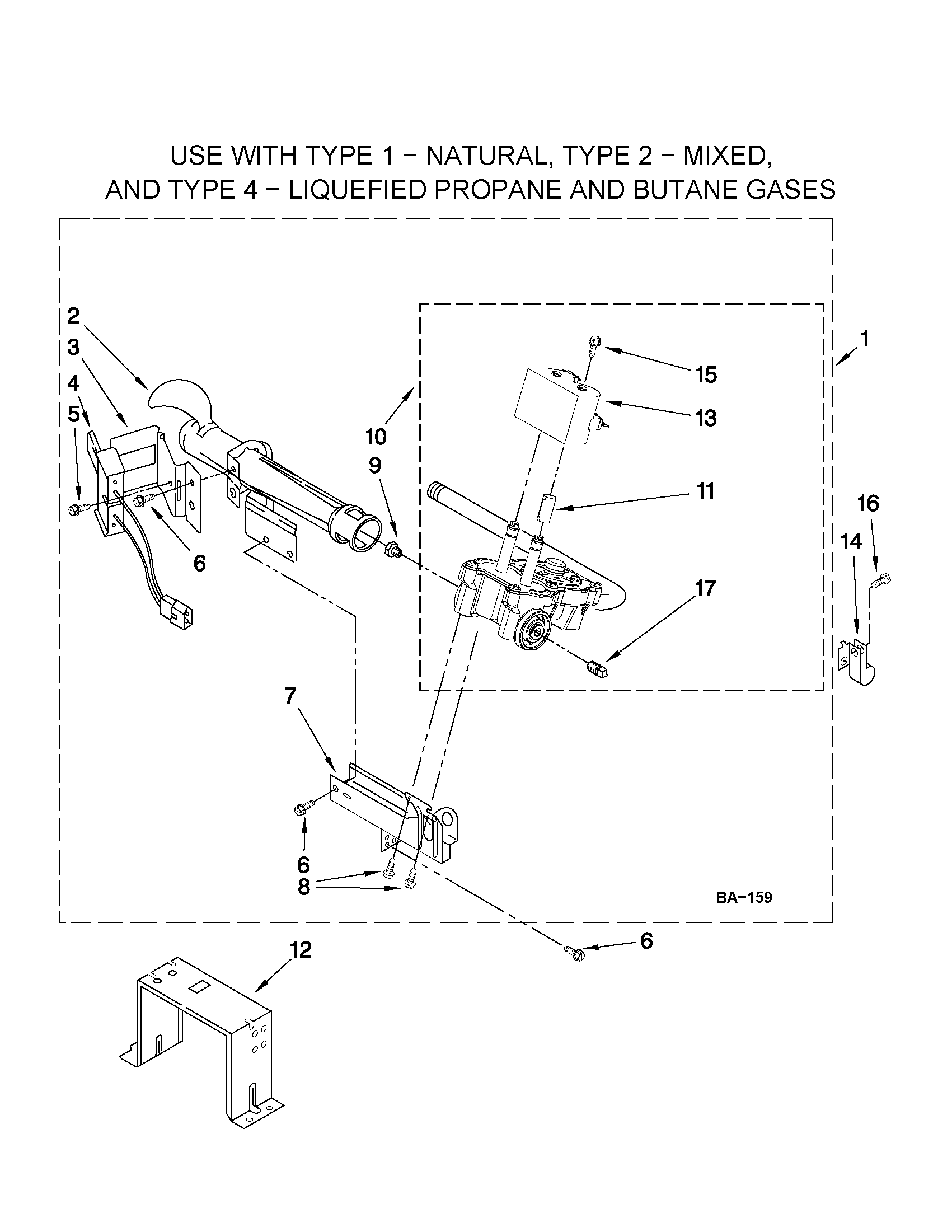 Whirlpool WGD5550XW1 w10293911 burner assembly diagram