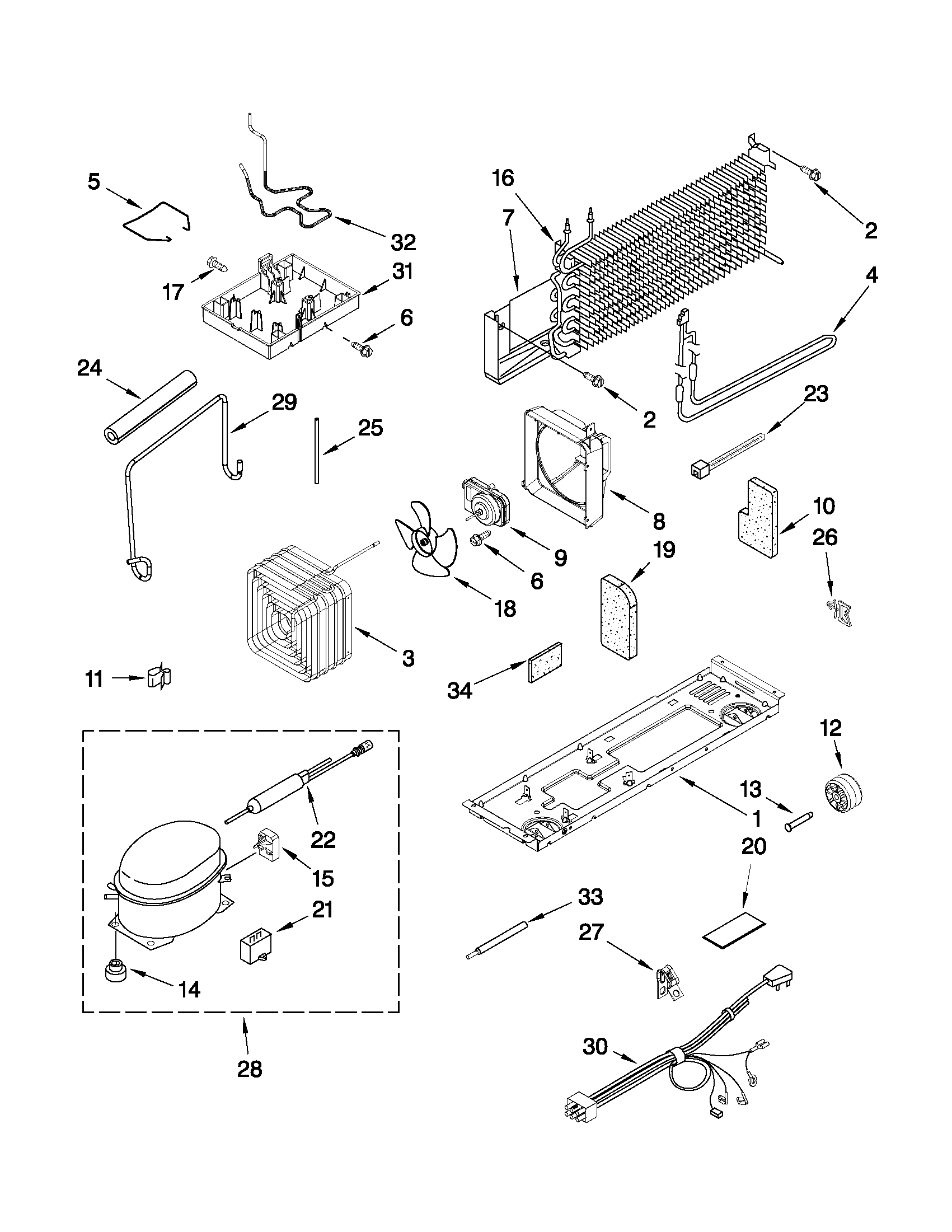 Ikea IK8TXDWFXW00 unit parts diagram