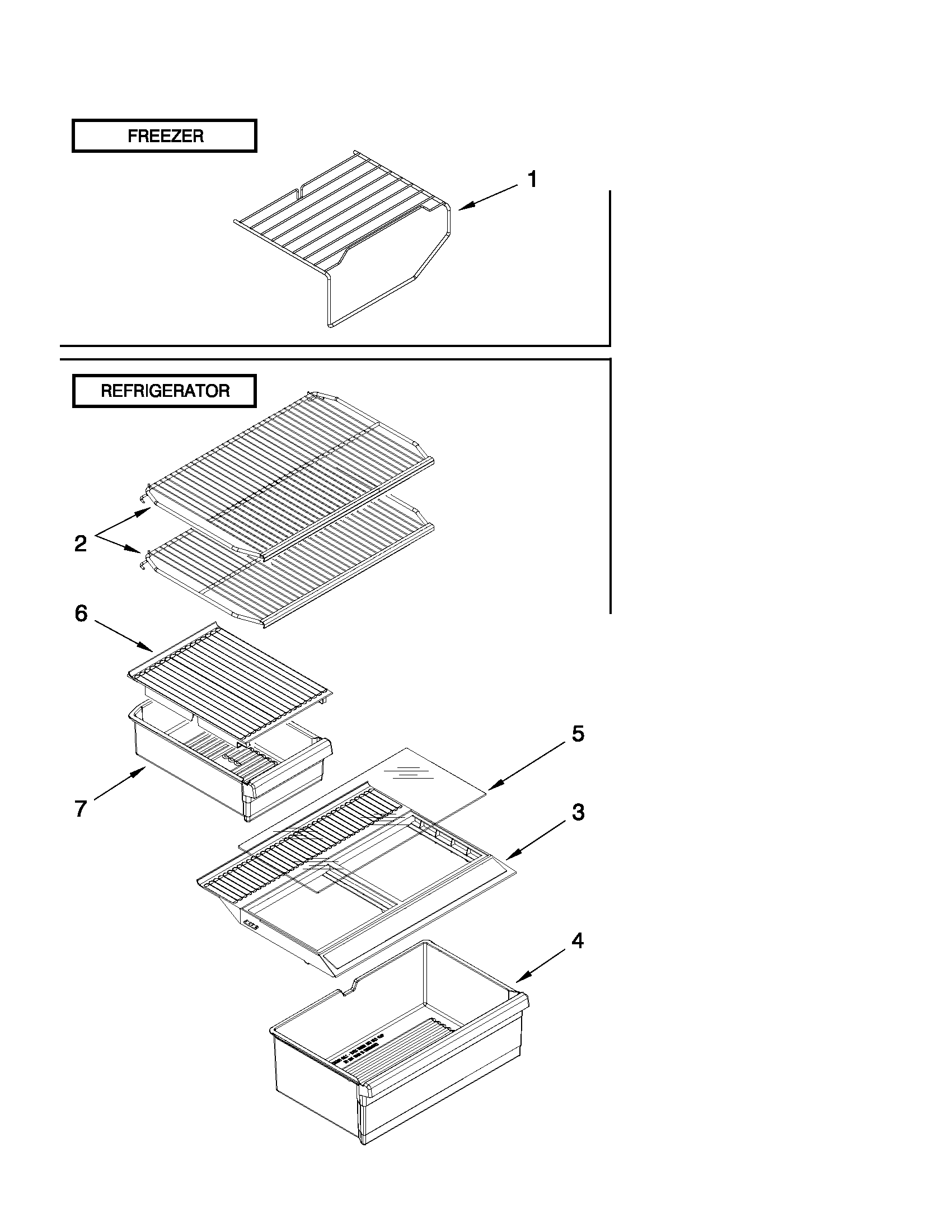 Ikea IK8TXDWFXW00 shelf parts diagram