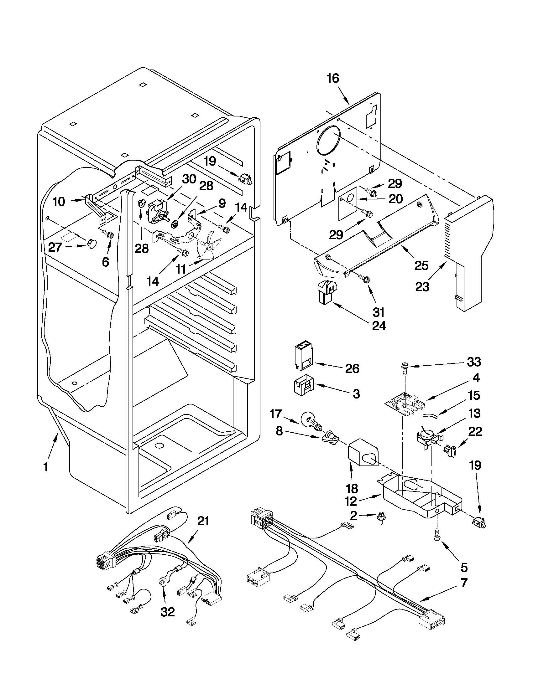Whirlpool W8RXDGFXB01 liner parts diagram