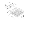 Ikea IUD9500WX4 upper rack and track parts diagram