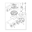 KitchenAid KUDS35FXWH3 pump, washarm and motor parts diagram