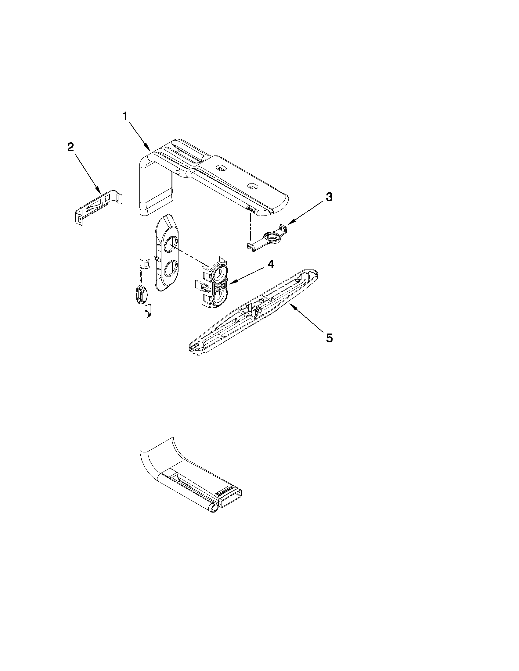 Jenn-Air JDB1275AWY1 upper wash and rinse parts diagram