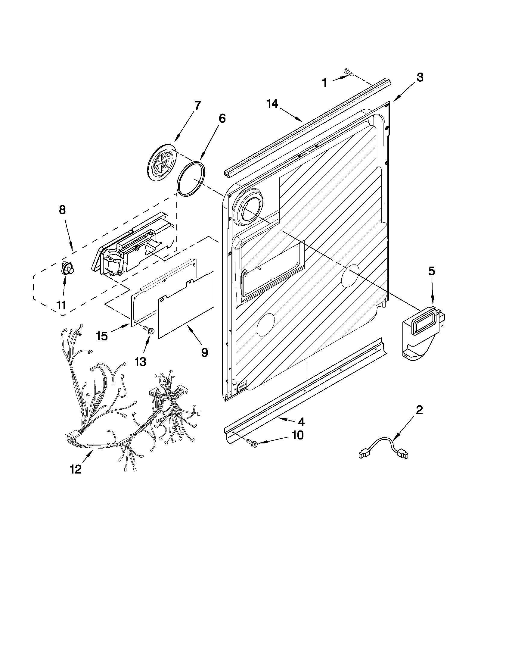 Maytag MDB8959AWS1 door and latch parts diagram
