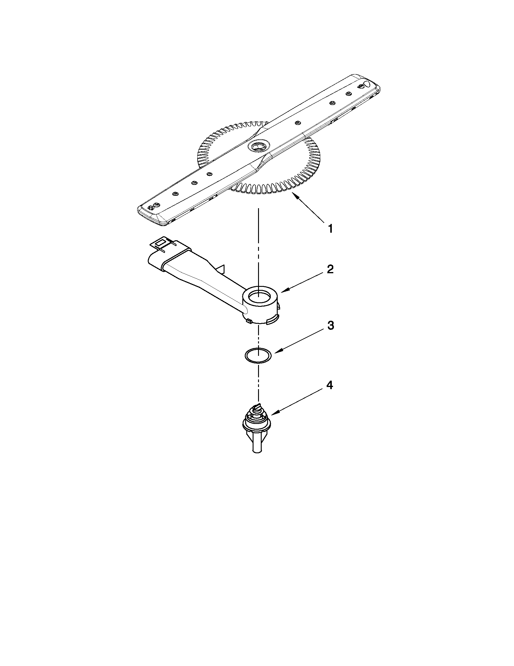 Maytag MDB8959AWW2 lower washarm parts diagram