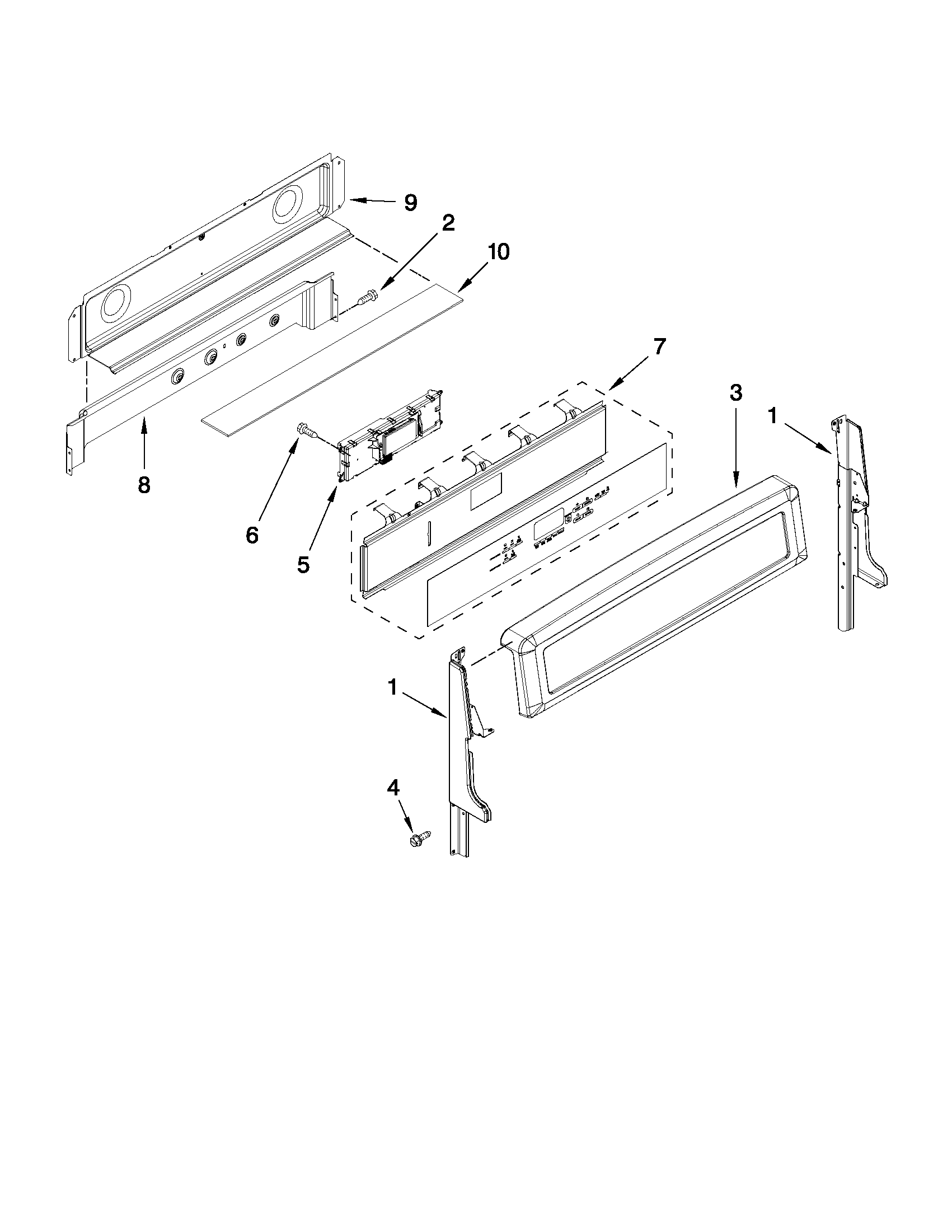 Maytag MGT8655XB01 control panel parts diagram