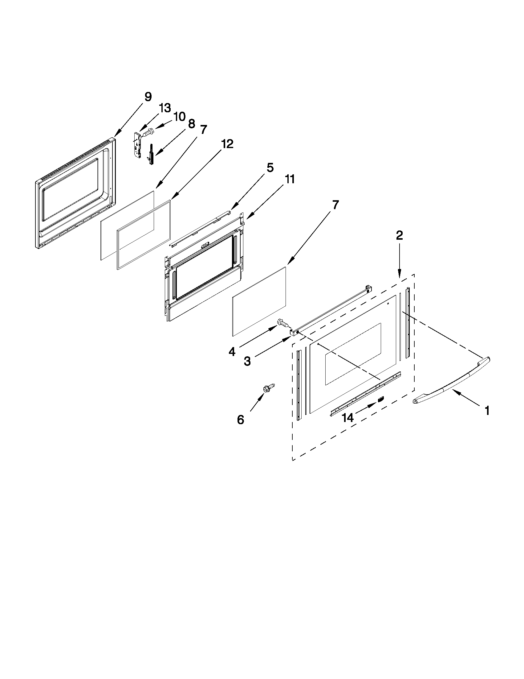 Maytag MGT8655XB01 lower door parts diagram