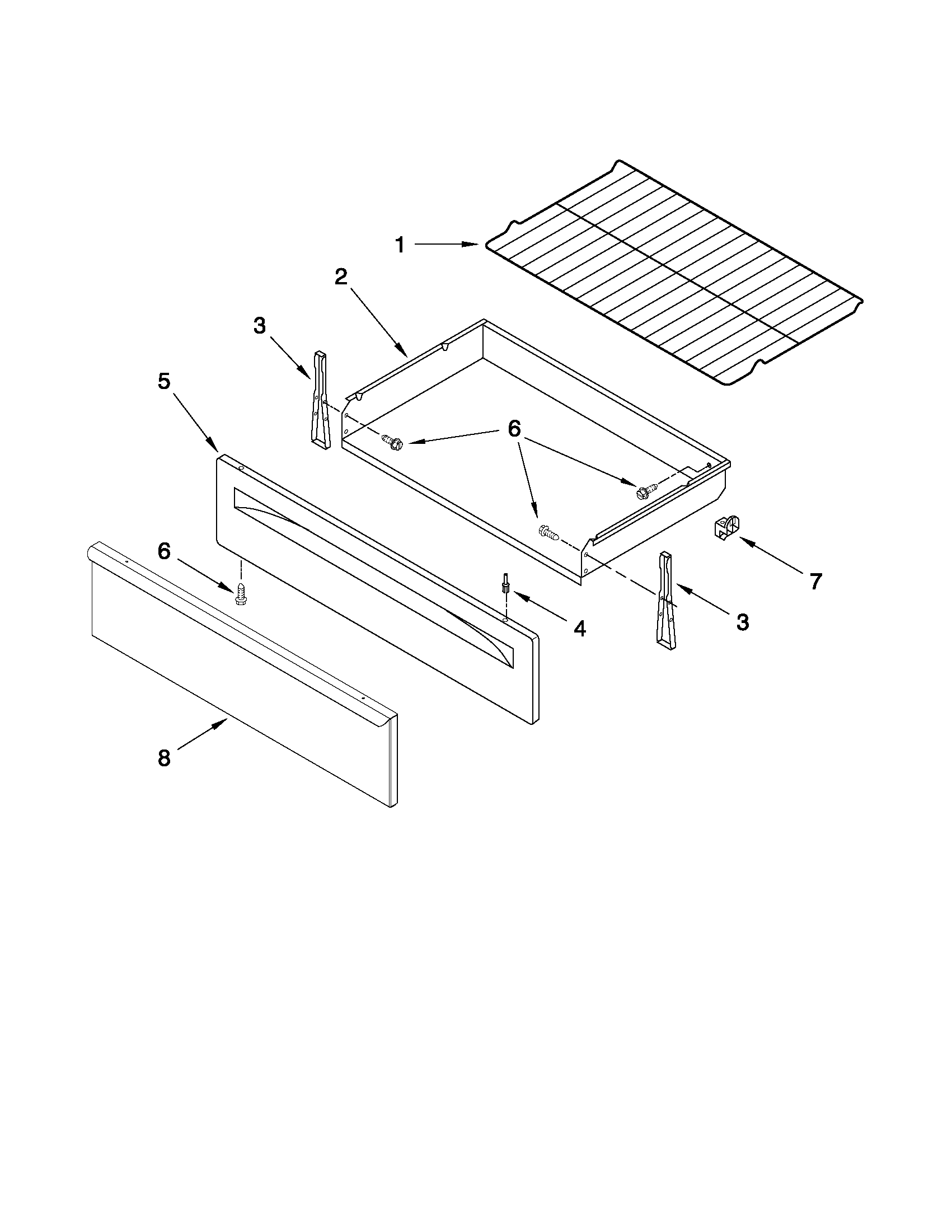 Amana AGR6011VDB3 drawer & broiler parts diagram