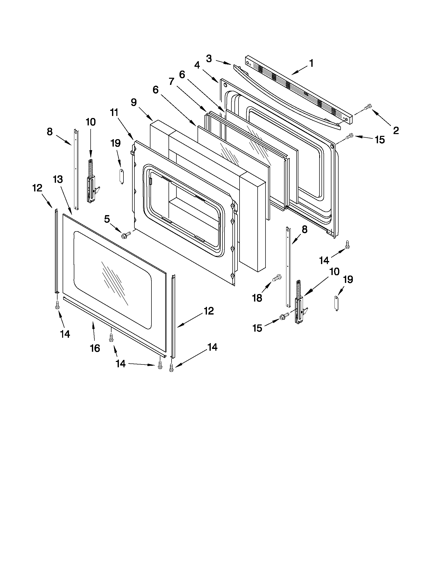 Amana AGR6011VDB3 door parts diagram
