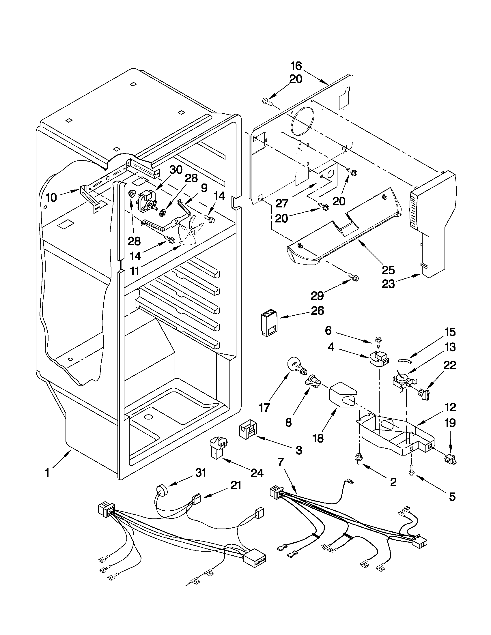 Inglis I4TXCGFXQ01 liner parts diagram