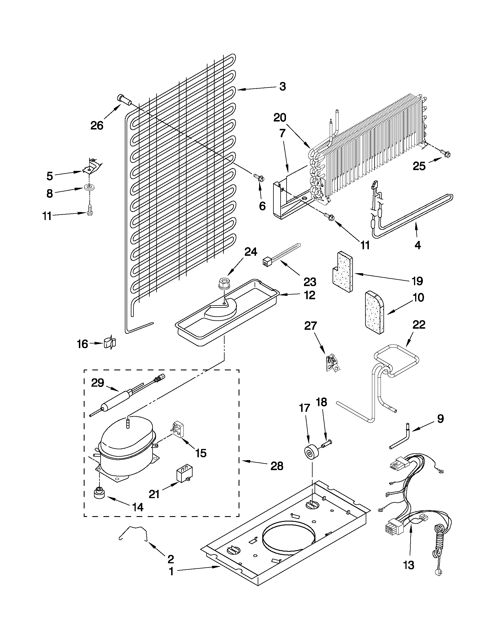 Inglis I4TXCGFXQ01 unit parts diagram