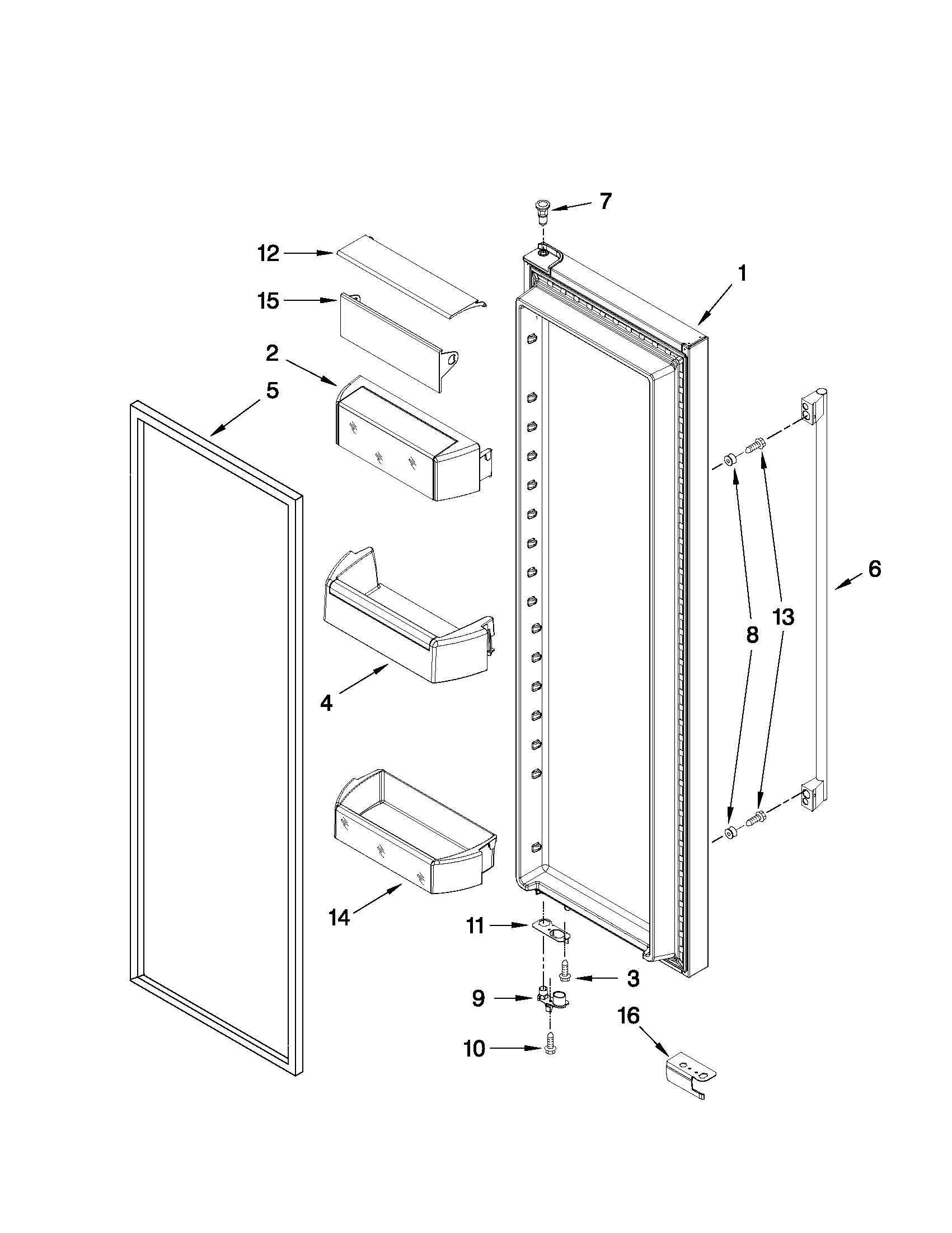 Ikea ISC23CNEXW00 refrigerator door parts diagram