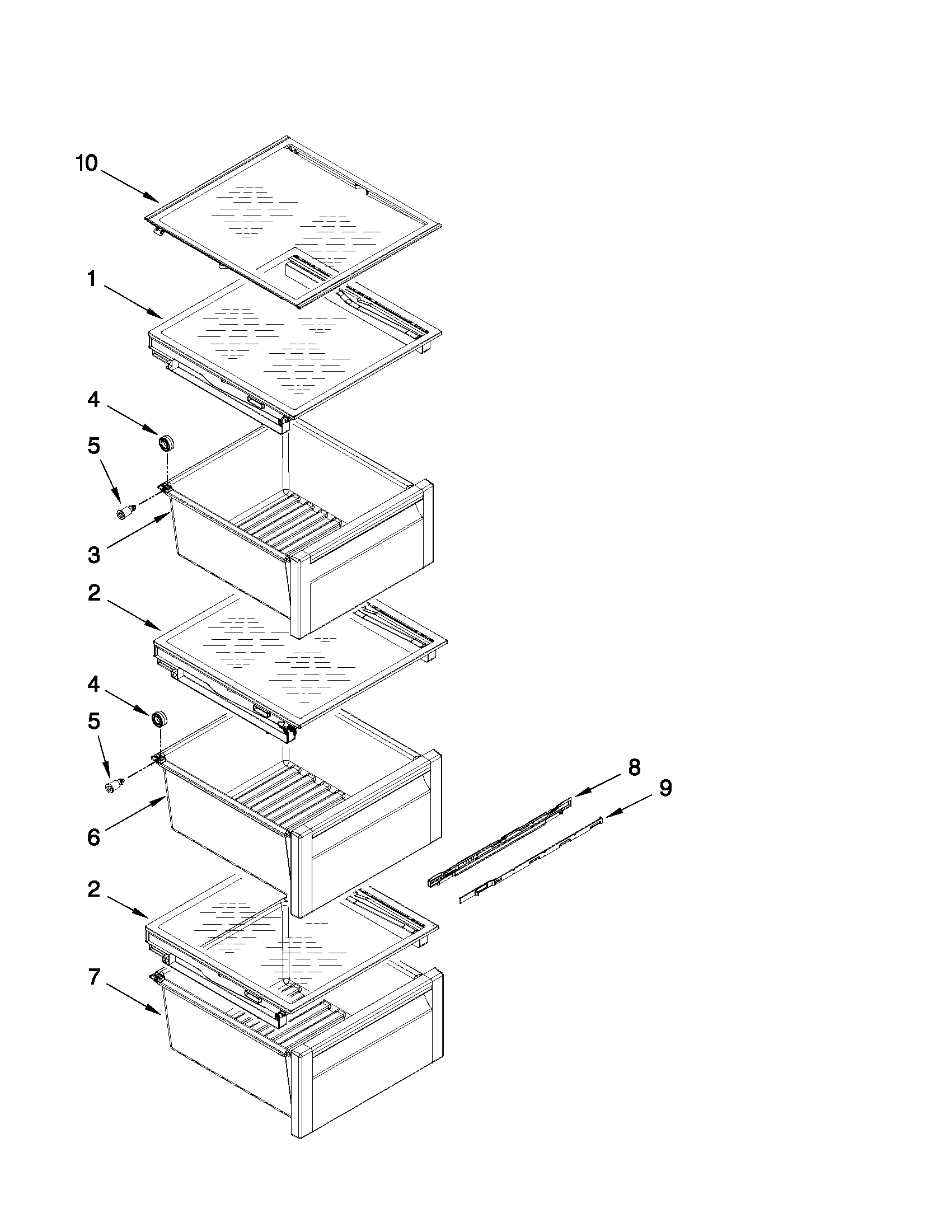 Ikea ISC23CDEXY00 refrigerator shelf parts diagram