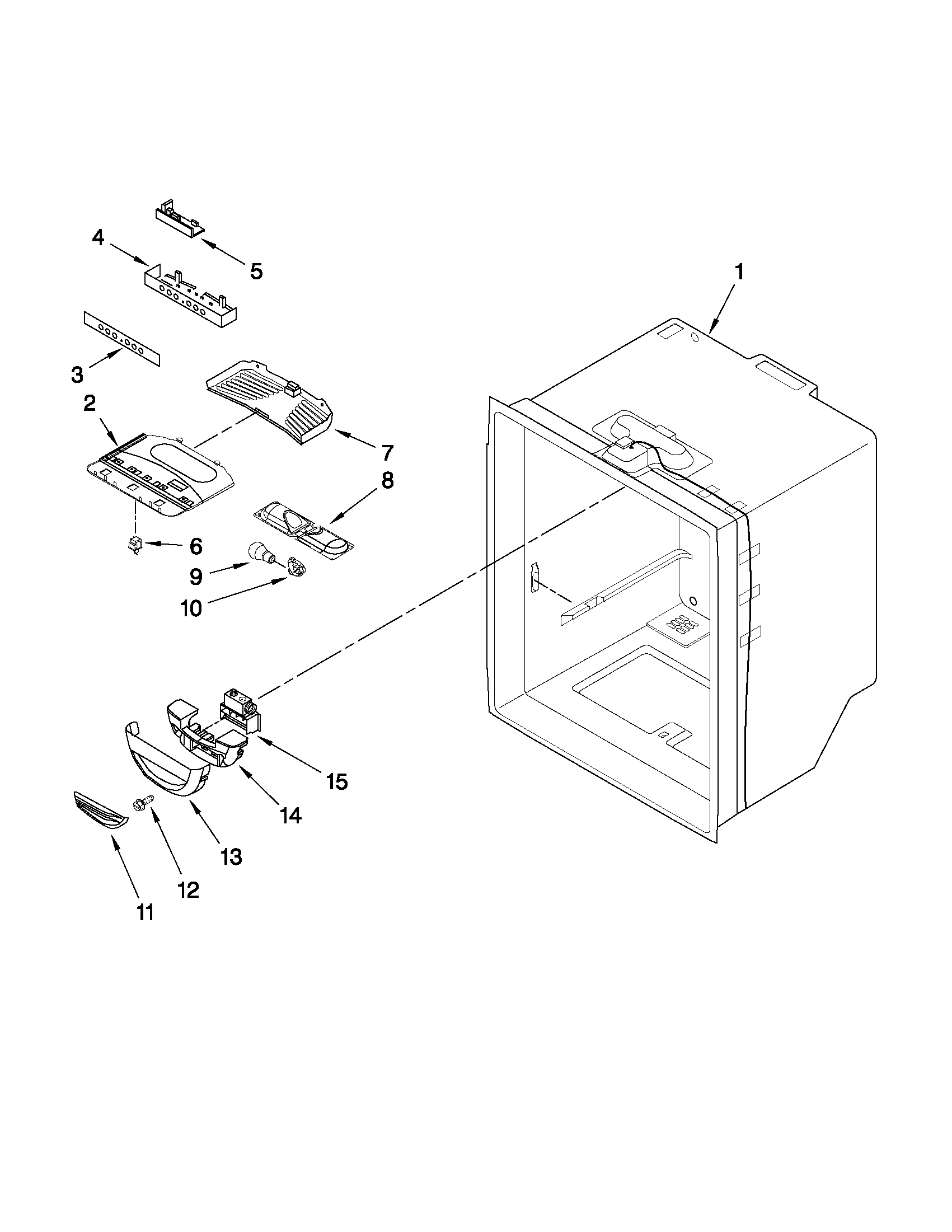 Maytag 5GBL22PRYA0 refrigerator liner parts diagram