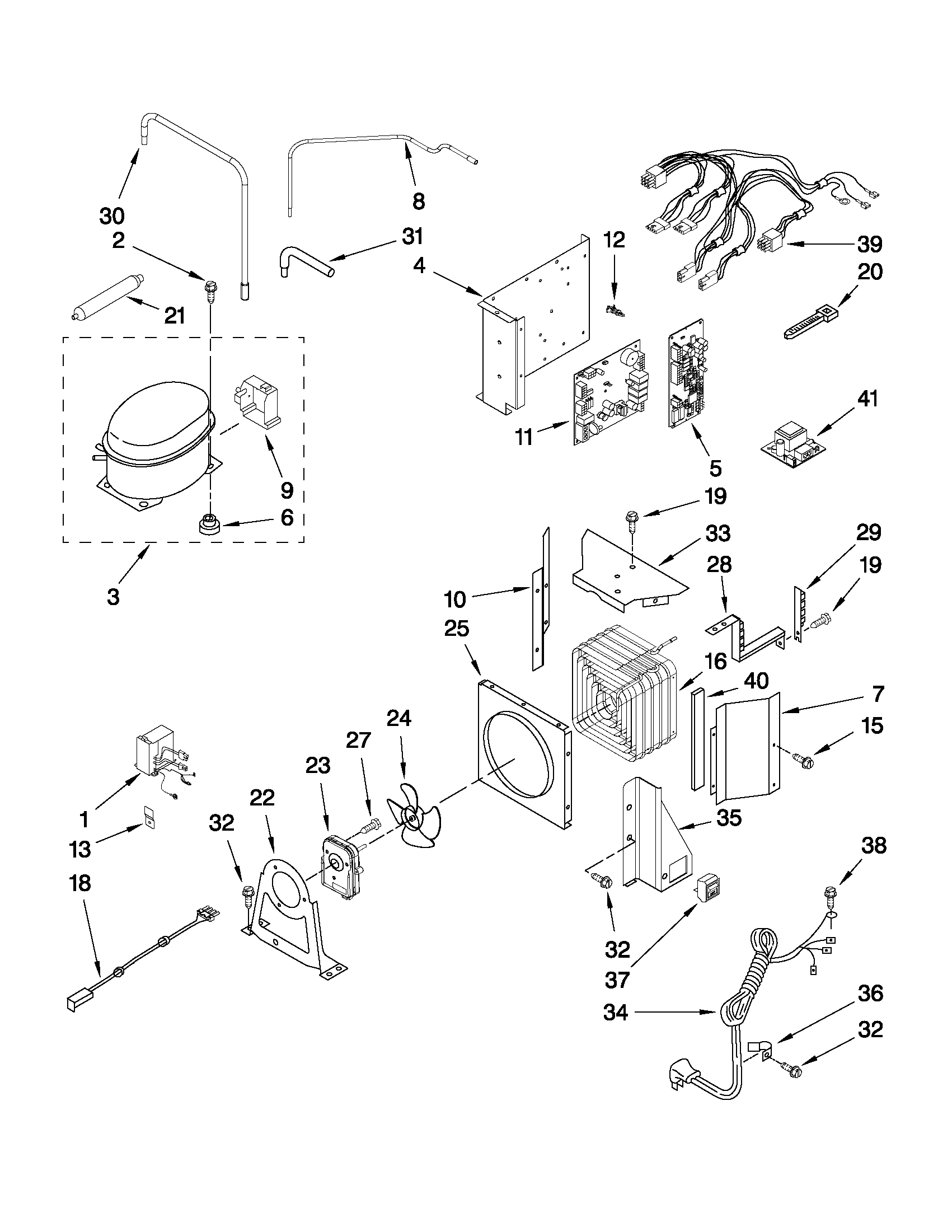 KitchenAid KSSS48QTW04 upper unit parts diagram