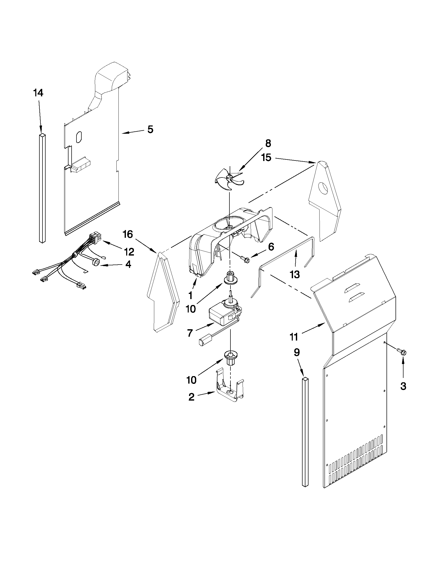 Whirlpool ED5FVGXWS07 air flow parts diagram