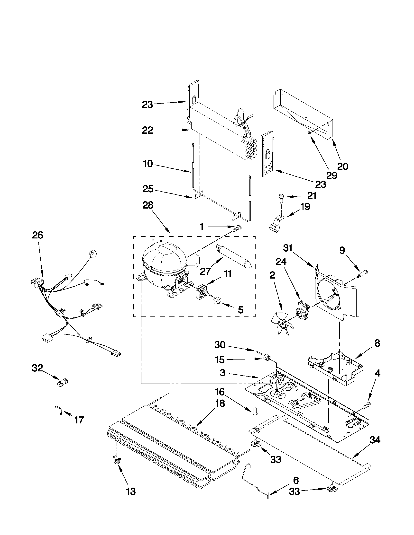KitchenAid KFIL27CXMS5 unit parts diagram