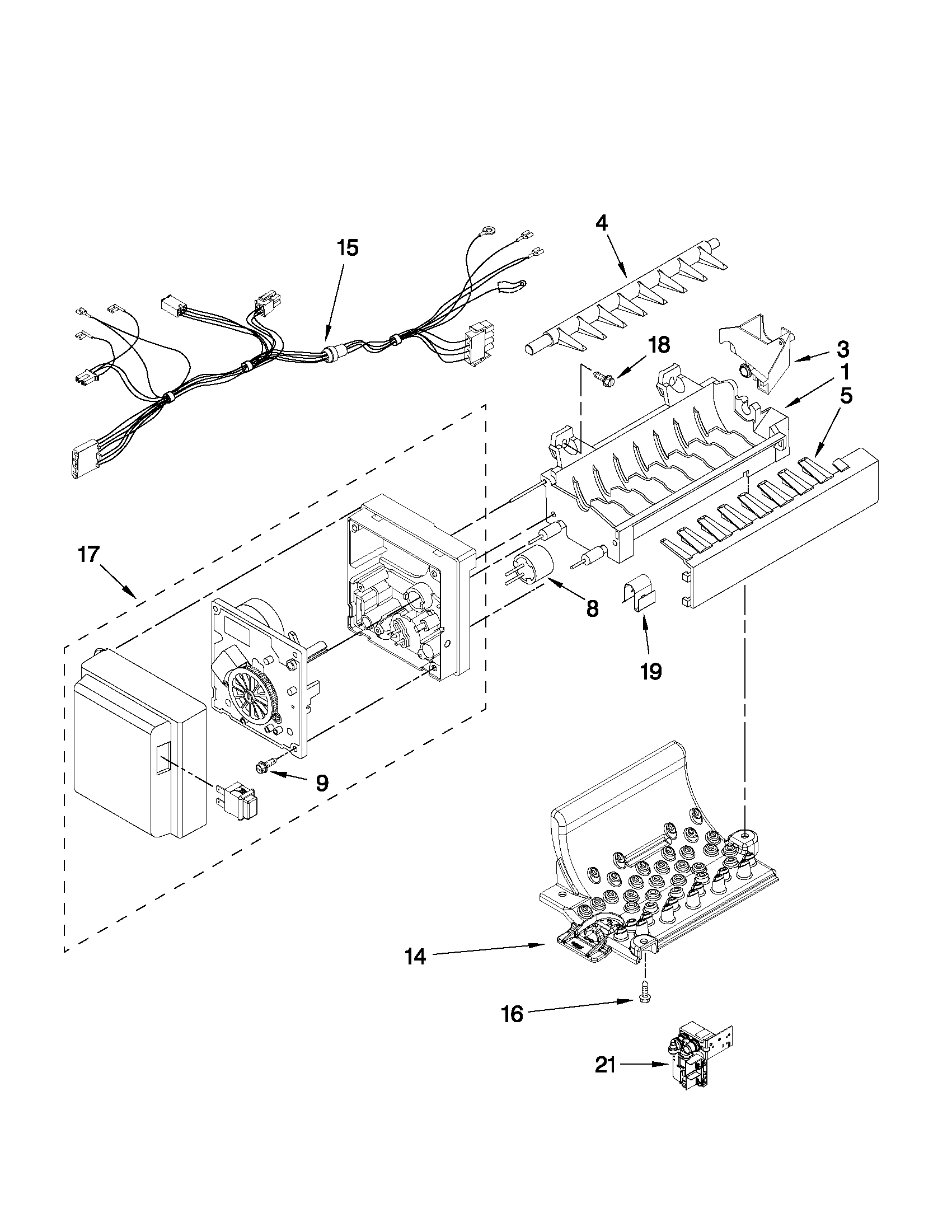 KitchenAid KFIL27CXMS5 icemaker parts diagram