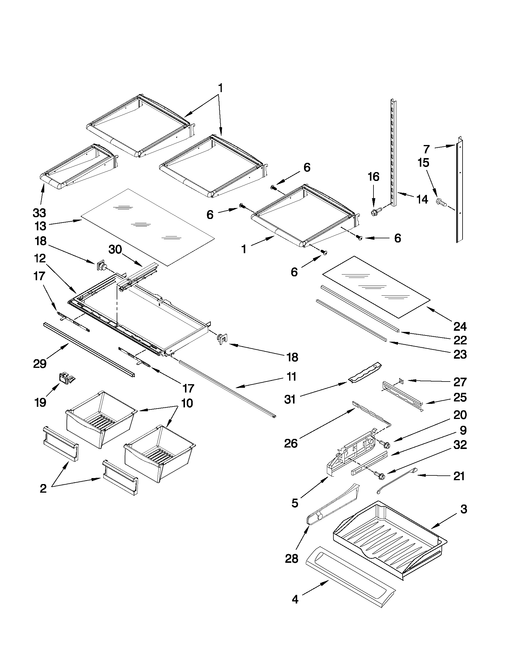 Maytag MFI2670XEM4 shelf parts diagram