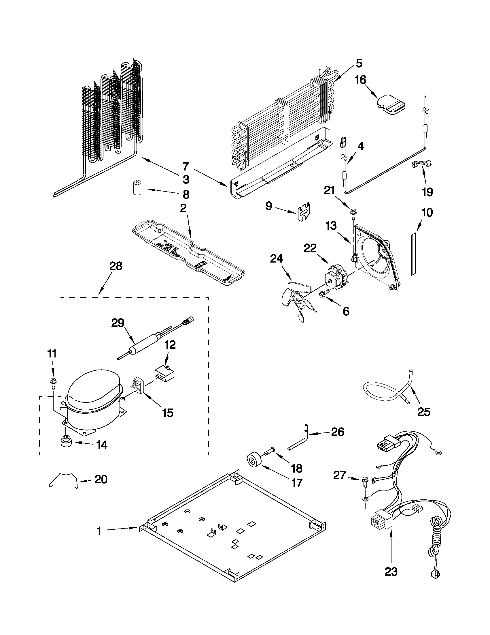 Whirlpool ET8FTEXVQ03 unit parts diagram