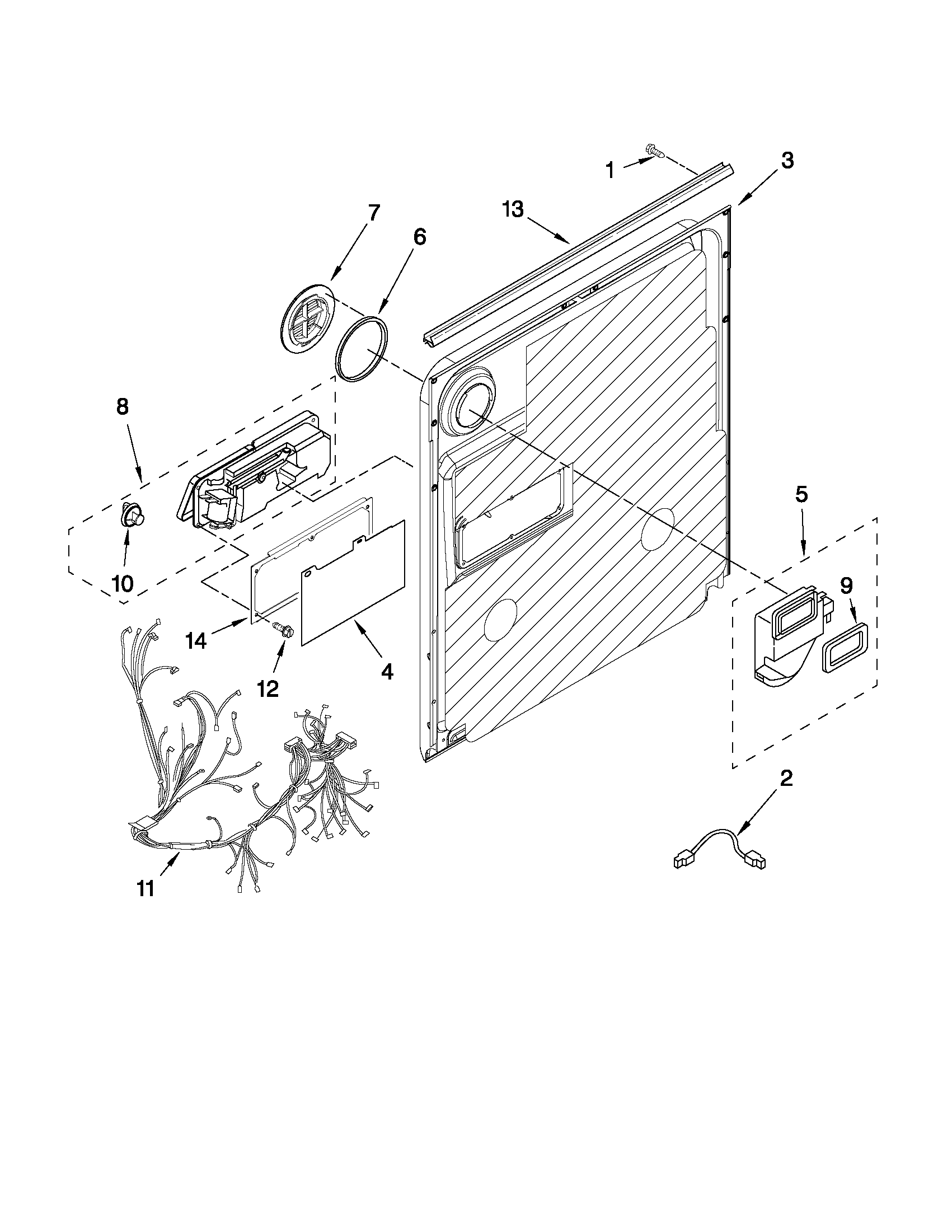 Maytag MDB6769AWQ4 inner door parts diagram