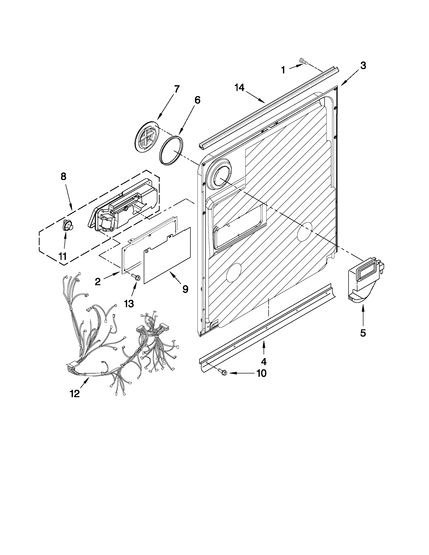 Maytag MDB7759AWS4 inner door parts diagram