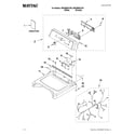 Maytag MGDB950YG0 top and console parts diagram