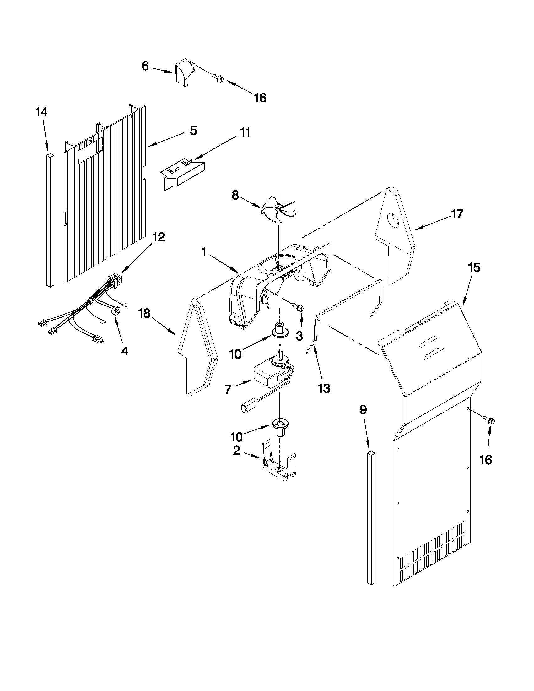 Whirlpool ED2KVEXVQ01 air flow parts diagram