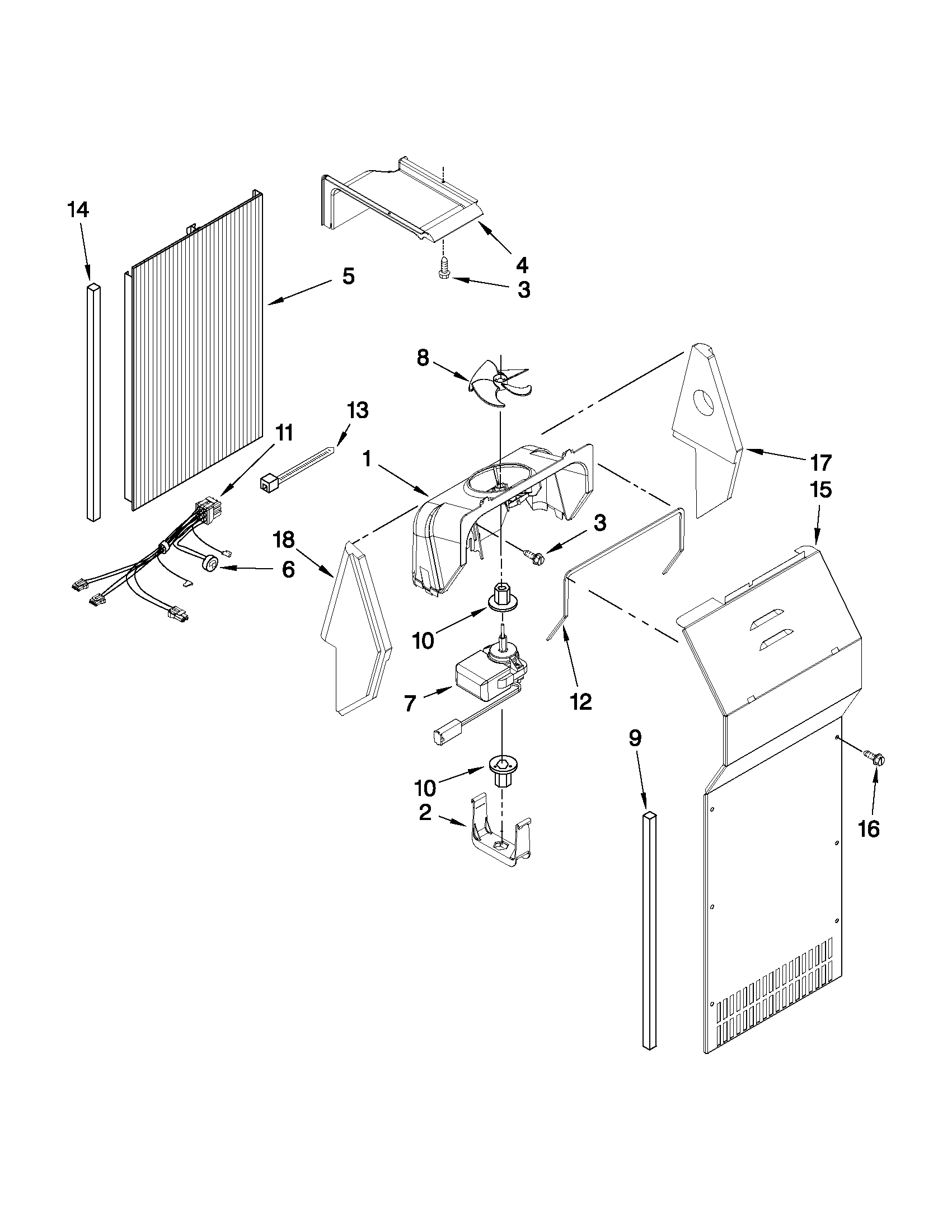 Maytag MSD2550VES03 air flow parts diagram