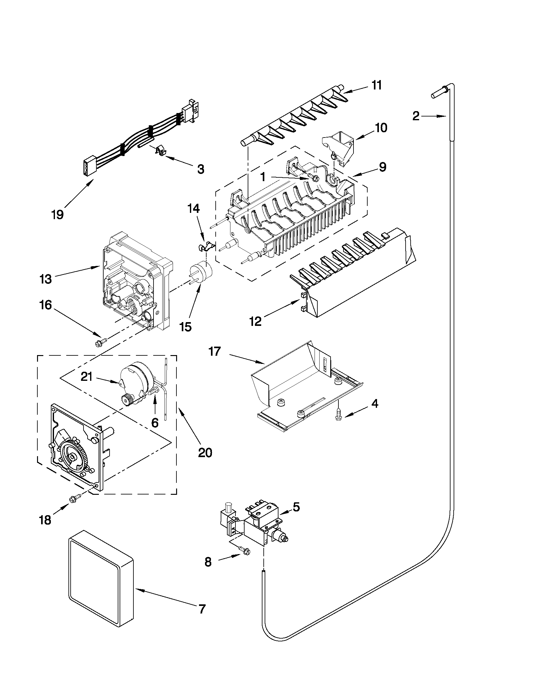 Maytag MSD2550VES03 icemaker parts diagram