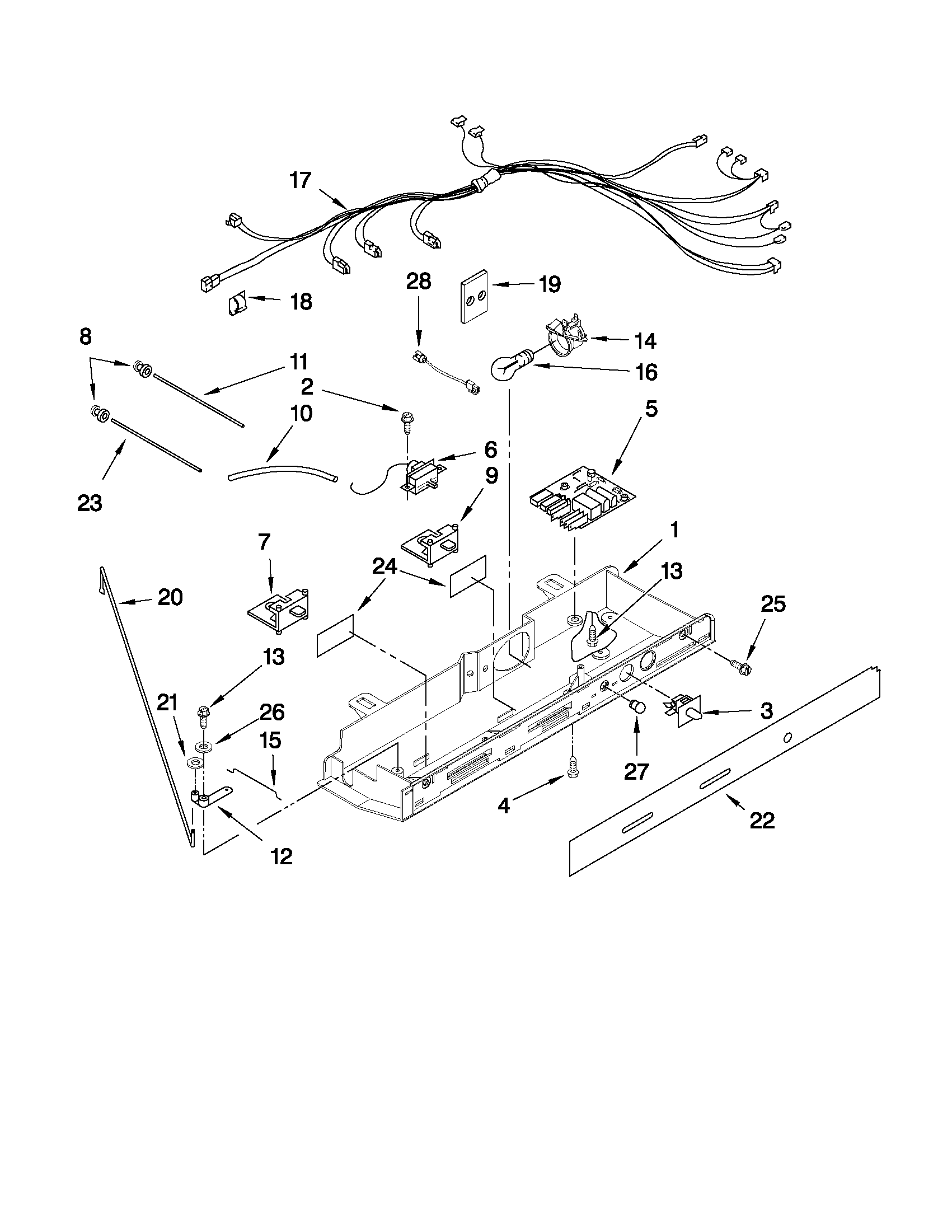 Maytag MSD2550VES03 control parts diagram