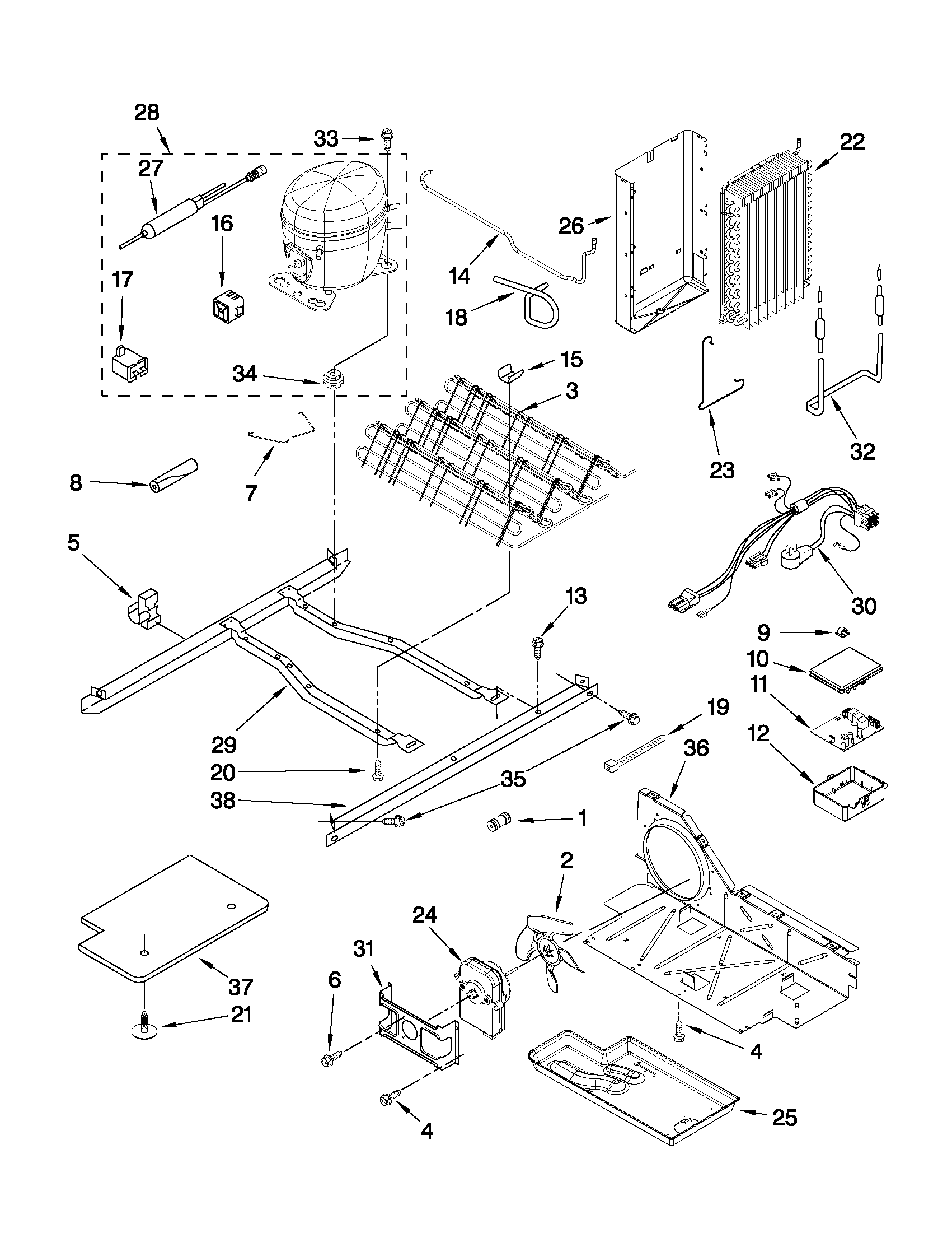 Maytag MSD2574VEM12 unit parts diagram