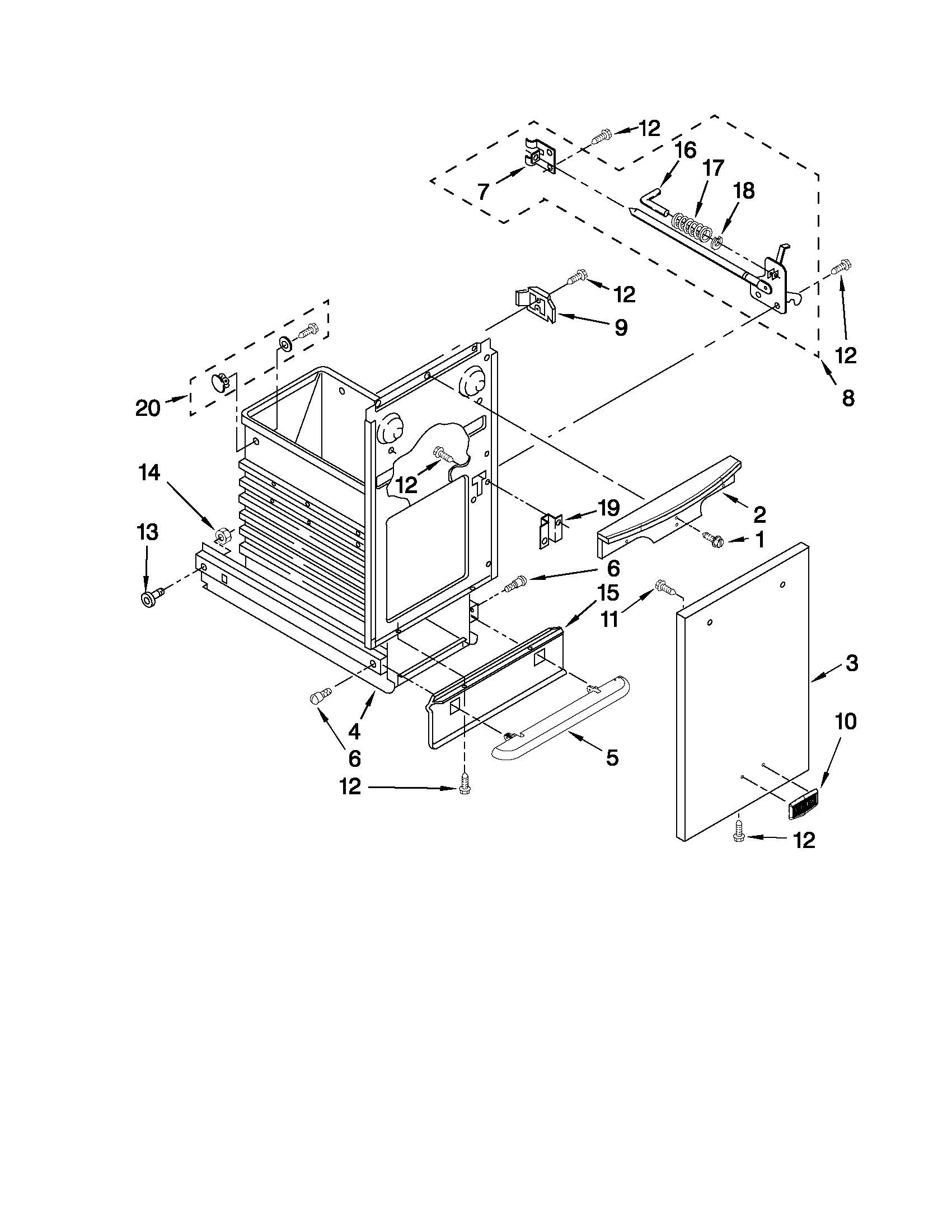 Maytag MTUC7000AWW1 container parts diagram