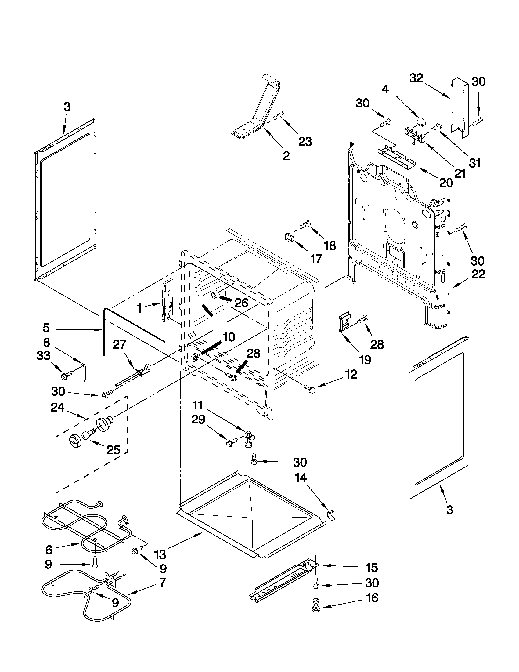 Inglis IVE82301 chassis parts diagram